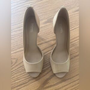 Michael Kors Nude Peep Toe Heels